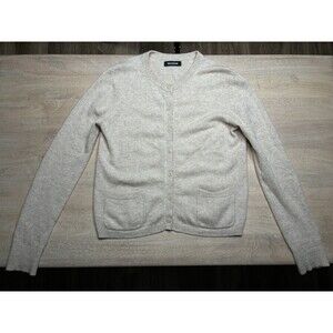 Naadam 100% Cashmere Cardigan in Cream Size Medium